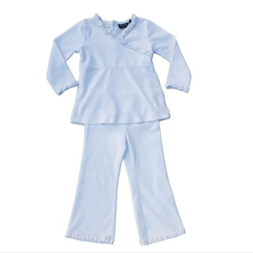 The Children's Place White Velour Matching Set